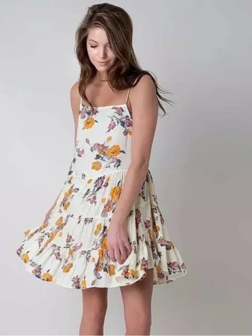 Free People -  Intimately Flower Mini Cream Floral Sundress  Size XS Women’s
